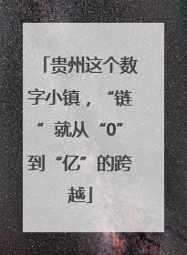 贵州这个数字小镇，“链”就从“0”到“亿”的跨越