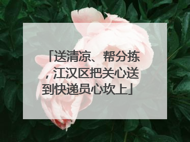 送清凉、帮分拣，江汉区把关心送到快递员心坎上