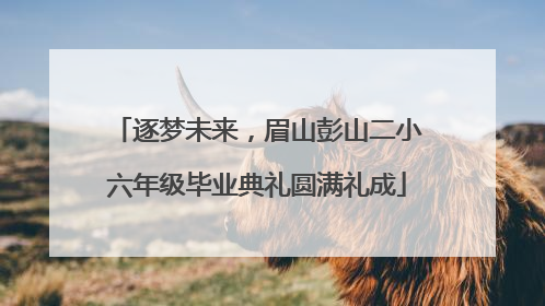 逐梦未来，眉山彭山二小六年级毕业典礼圆满礼成