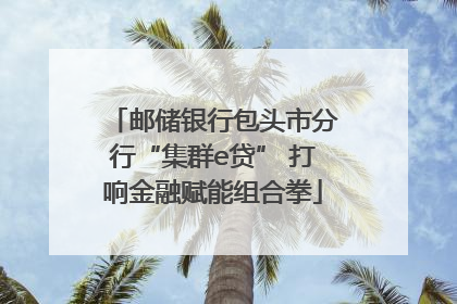 邮储银行包头市分行“集群e贷” 打响金融赋能组合拳