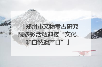 郑州市文物考古研究院多彩活动迎接“文化和自然遗产日”