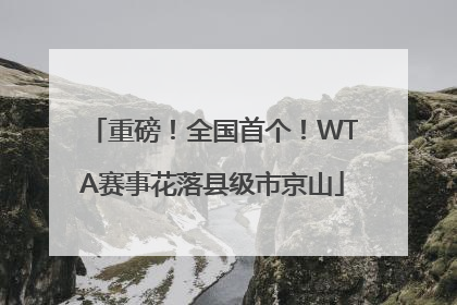 重磅！全国首个！WTA赛事花落县级市京山
