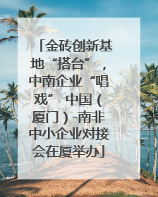 金砖创新基地“搭台”，中南企业“唱戏” 中国（厦门）-南非中小企业对接会在厦举办