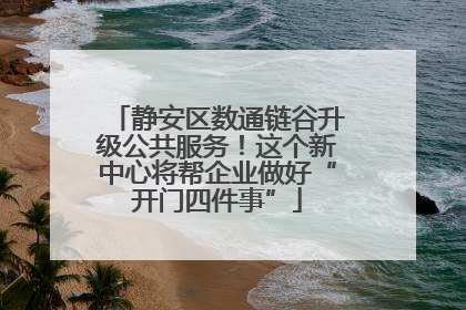 静安区数通链谷升级公共服务！这个新中心将帮企业做好“开门四件事”