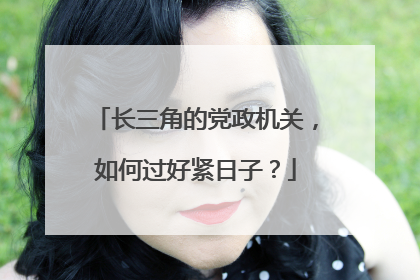 长三角的党政机关，如何过好紧日子？