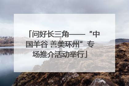问好长三角——“中国羊谷 善美环州”专场推介活动举行
