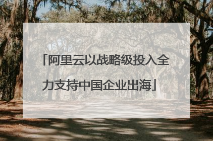 阿里云以战略级投入全力支持中国企业出海