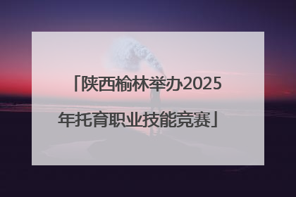 陕西榆林举办2025年托育职业技能竞赛