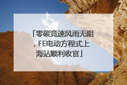 零碳竞速风雨无阻，FE电动方程式上海站顺利收官