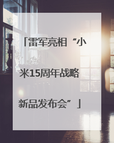 雷军亮相“小米15周年战略新品发布会”