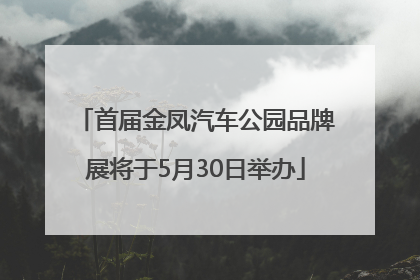 首届金凤汽车公园品牌展将于5月30日举办