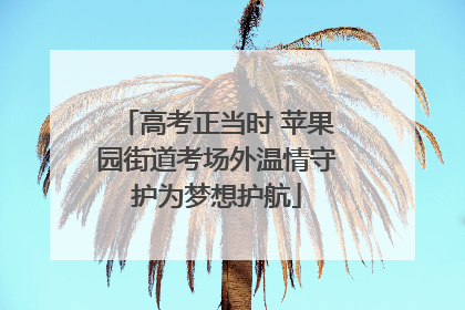 高考正当时 苹果园街道考场外温情守护为梦想护航