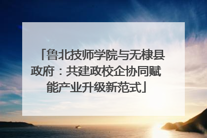 鲁北技师学院与无棣县政府：共建政校企协同赋能产业升级新范式