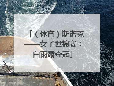 （体育）斯诺克——女子世锦赛：白雨露夺冠