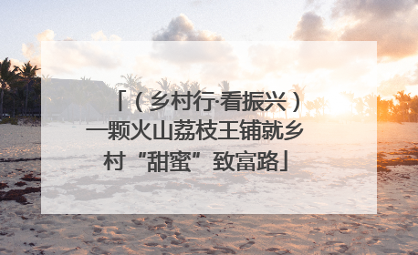 （乡村行·看振兴）一颗火山荔枝王铺就乡村“甜蜜”致富路