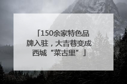 150余家特色品牌入驻，大吉巷变成西城“菜古里”