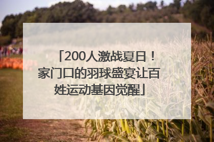 200人激战夏日！家门口的羽球盛宴让百姓运动基因觉醒