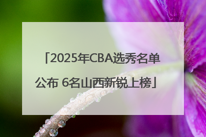 2025年CBA选秀名单公布 6名山西新锐上榜