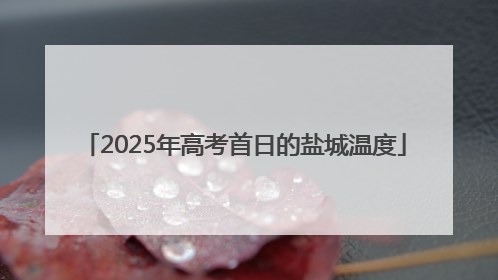 2025年高考首日的盐城温度