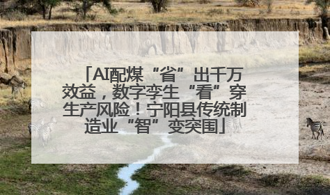 AI配煤“省”出千万效益，数字孪生“看”穿生产风险！宁阳县传统制造业“智”变突围